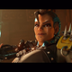 An Overwatch 2 screenshot showing the new playable character named The Junker Queen.